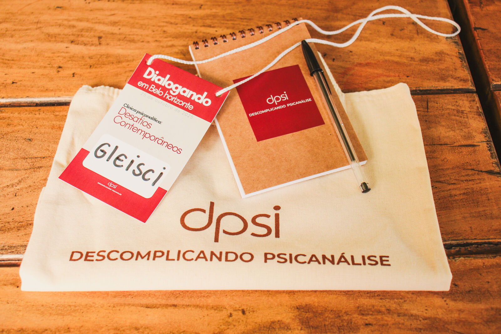Kit do participante do Dialogando sobre a mesa